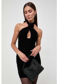 BARDOT - Bardot sukienka kolor czarny mini dopasowana. Kolor: czarny. Długość rękawa: na ramiączkach. Typ sukienki: dopasowane. Długość: mini #5