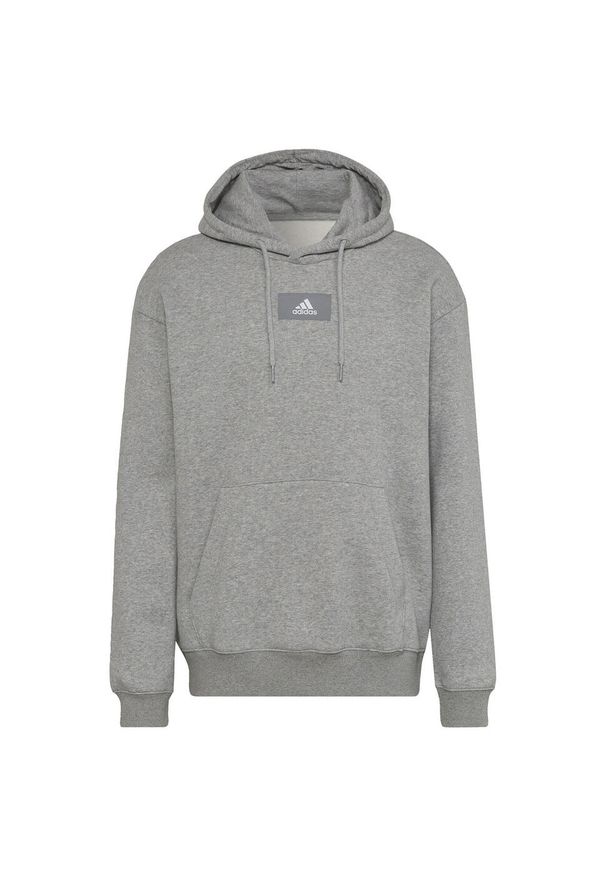 Adidas - Bluza z polaru adidas Essentials FeelVivid. Kolor: szary. Materiał: polar. Sport: fitness