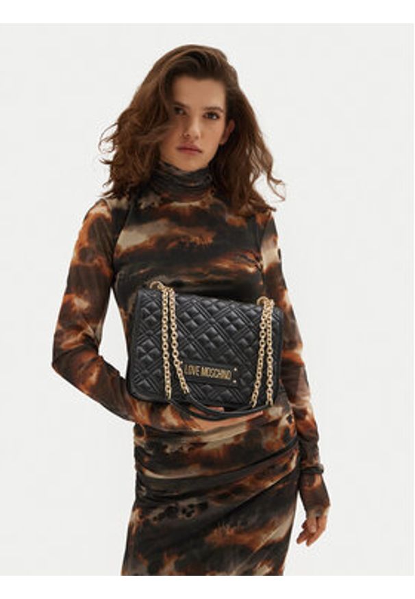 Love Moschino - LOVE MOSCHINO Torebka JC4000PP0LLA0000 Czarny. Kolor: czarny. Materiał: skórzane