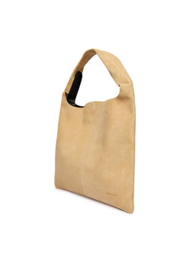 Patrizia Pepe Torebka 8B0321/L153-B880 Beżowy. Kolor: beżowy. Materiał: zamszowe, skórzane