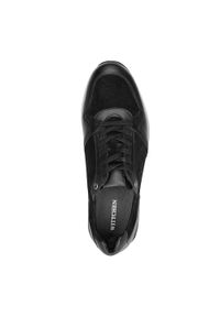 Wittchen - Męskie sneakersy ze skóry zamszowej i licowej czarne. Okazja: na co dzień. Nosek buta: okrągły. Kolor: czarny. Materiał: zamsz, skóra #2