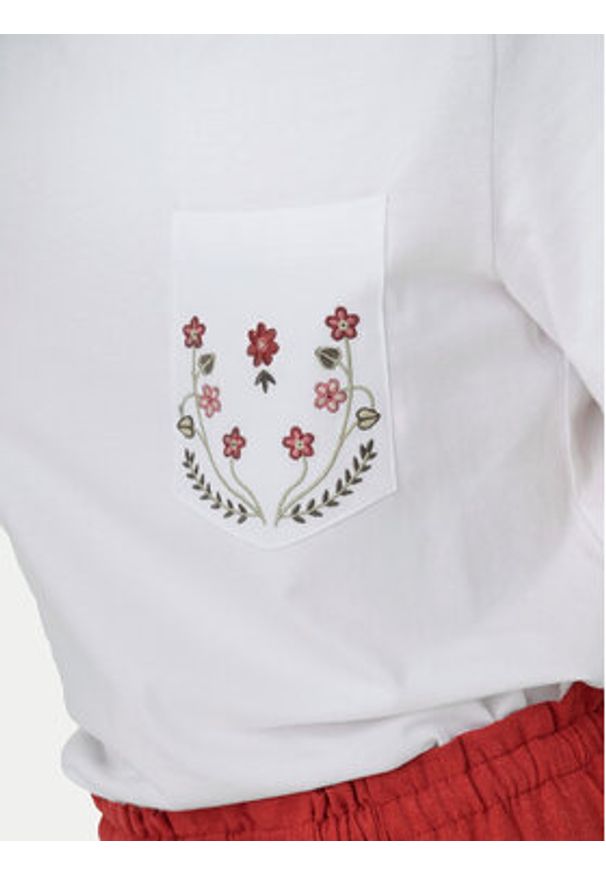 only - ONLY T-Shirt Polly 15317989 Biały Regular Fit. Kolor: biały. Materiał: bawełna