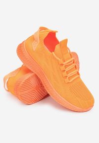 Born2be - Pomarańczowe Buty Sportowe Haritte. Nosek buta: okrągły. Zapięcie: bez zapięcia. Kolor: pomarańczowy. Materiał: materiał, guma. Szerokość cholewki: normalna. Wzór: aplikacja #5