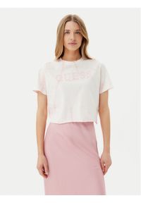 Guess T-Shirt V5GI19 I3Z14 Różowy Regular Fit. Kolor: różowy. Materiał: bawełna