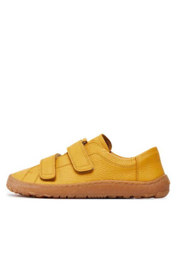 Froddo Sneakersy Barefoot Base G3130240-6 DD Żółty. Kolor: żółty. Materiał: skóra