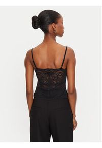 Morgan Top 242-BINGO Czarny Slim Fit. Kolor: czarny. Materiał: syntetyk #4