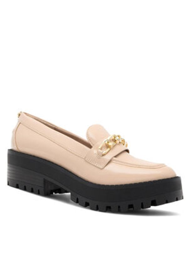 Nine West Loafersy NYLA 8123-1 Beżowy. Kolor: beżowy. Materiał: syntetyk