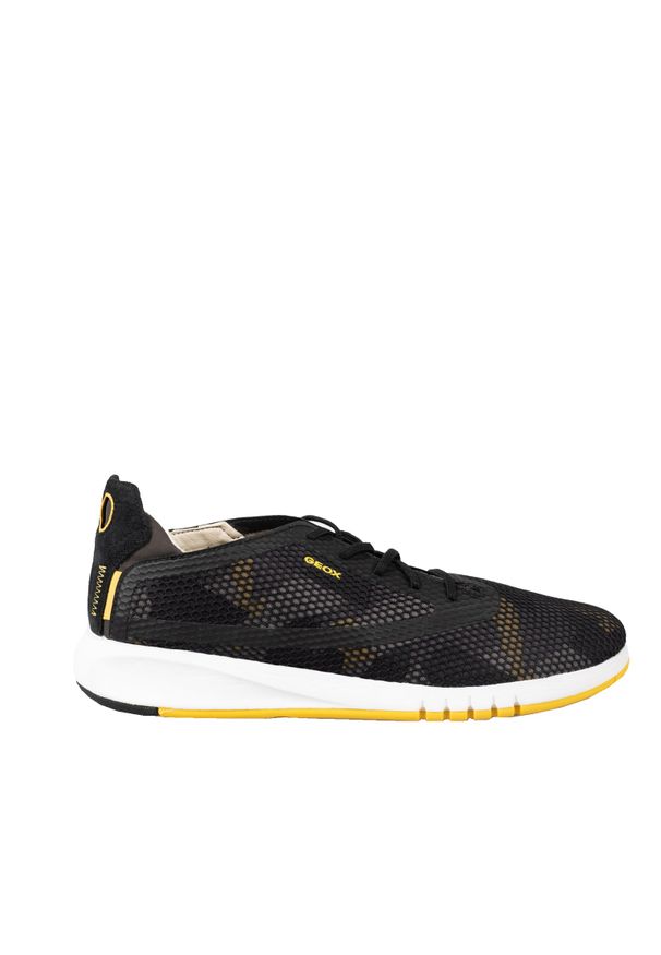 Geox Sneakersy "Aerantis D" | U047FD 0002A | Mężczyzna | Czarny, Żółty. Kolor: czarny, żółty, wielokolorowy. Materiał: materiał
