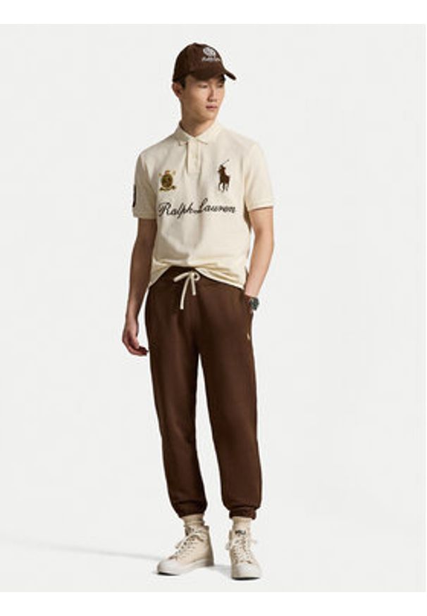 Polo Ralph Lauren Polo 710B20009001 Kremowy Regular Fit. Typ kołnierza: polo. Kolor: kremowy. Materiał: bawełna