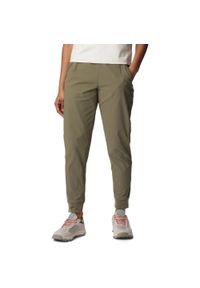 columbia - Spodnie turystyczne damskie Columbia Leslie Falls Jogger. Kolor: zielony. Materiał: elastan, nylon. Sport: turystyka piesza