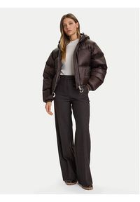 TOMMY HILFIGER - Tommy Hilfiger Kurtka puchowa WW0WW46541 Brązowy Regular Fit. Kolor: brązowy. Materiał: syntetyk #4