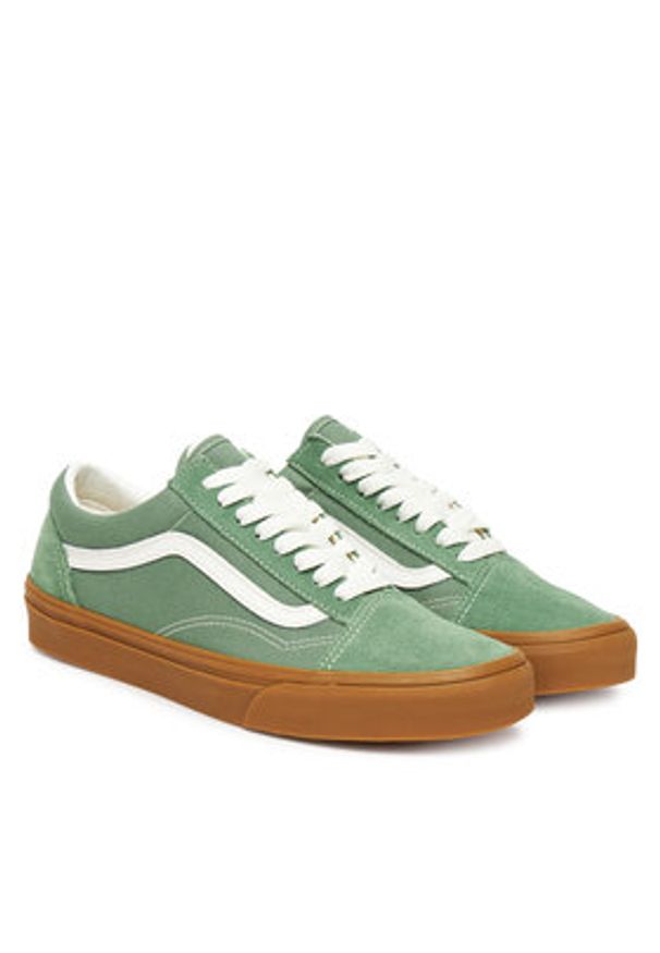 Vans Tenisówki Old Skool VN000D9Y17P1 Zielony. Kolor: zielony. Materiał: zamsz, skóra