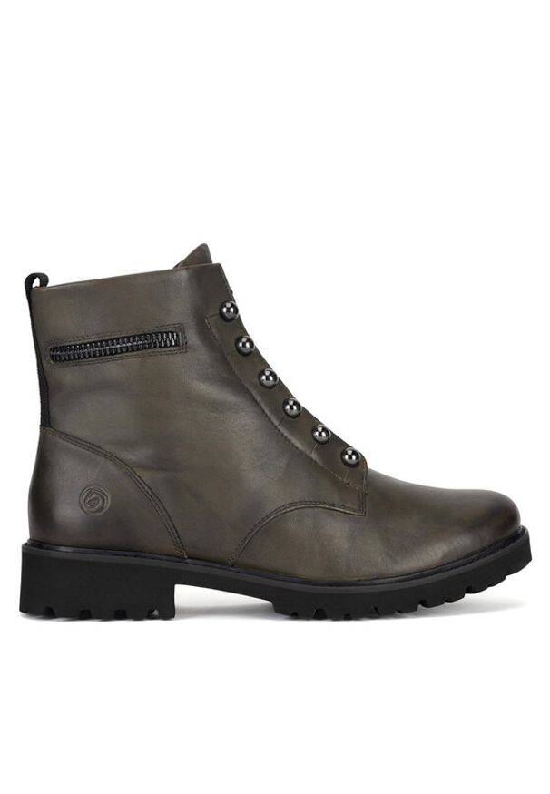 Remonte Botki D8670-52 Zielony. Kolor: zielony. Materiał: skóra