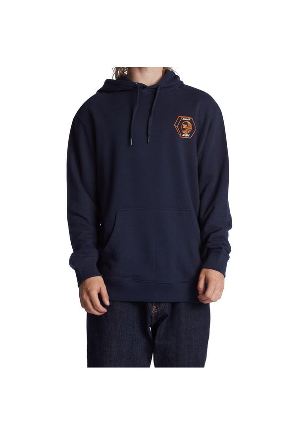 Bluza z kapturem męskie DC Shoes Quality Goods. Typ kołnierza: kaptur. Kolor: niebieski. Materiał: bawełna, materiał. Sport: skateboard