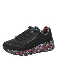 skechers - Buty do chodzenia dla dzieci Skechers Uno Lite. Zapięcie: sznurówki. Kolor: czarny. Materiał: materiał, syntetyk, guma. Szerokość cholewki: normalna. Model: Skechers Sport. Sport: turystyka piesza #1