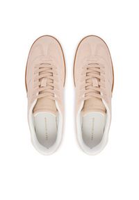 TOMMY HILFIGER - Tommy Hilfiger Sneakersy Th Monogram Plaque Suede Trainers FW0FW09180 Różowy. Kolor: różowy. Materiał: zamsz, skóra #4