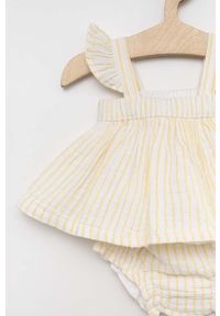 GAP komplet bawełniany niemowlęcy kolor żółty. Kolor: żółty. Materiał: bawełna #2