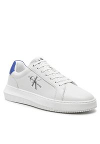 Calvin Klein Jeans Sneakersy Chunky Cupsole Mono Lth YM0YM00681 Biały. Kolor: biały #6