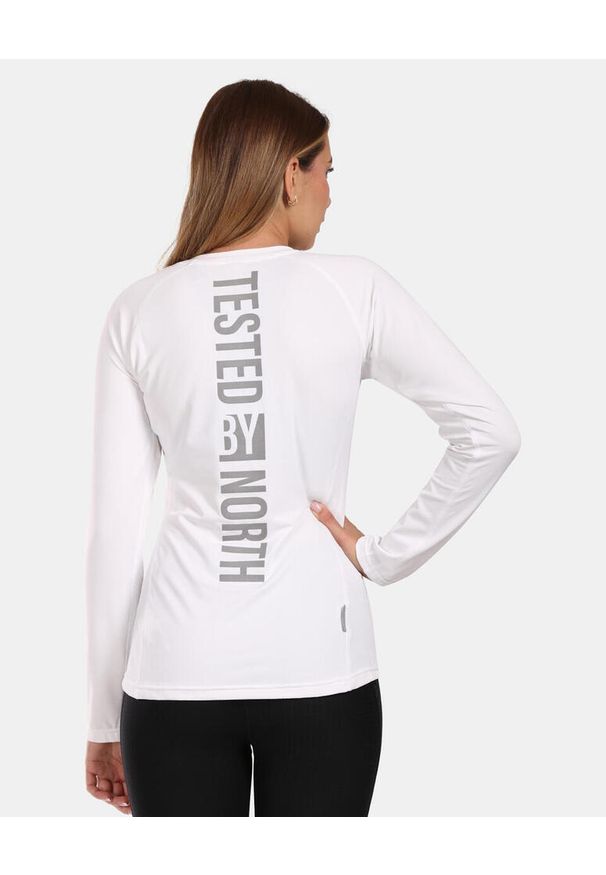 Damska koszulka z długim rękawem Kilpi SPOLETO-W. Kolor: biały. Długość rękawa: długi rękaw. Długość: długie. Sport: bieganie