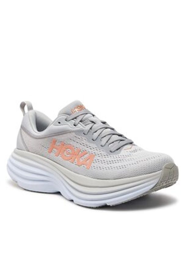 HOKA - Hoka Buty do biegania Bondi 8 1127952 Szary. Kolor: szary. Materiał: materiał