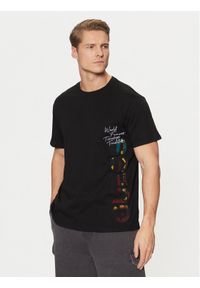 Guess T-Shirt M5RI01 KCHA1 Czarny Regular Fit. Kolor: czarny. Materiał: bawełna