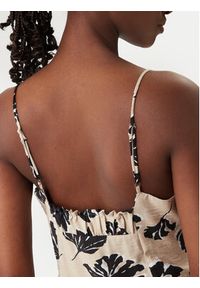 Vero Moda Sukienka letnia Jennifer 10341972 Beżowy Regular Fit. Kolor: beżowy. Materiał: wiskoza. Sezon: lato #5