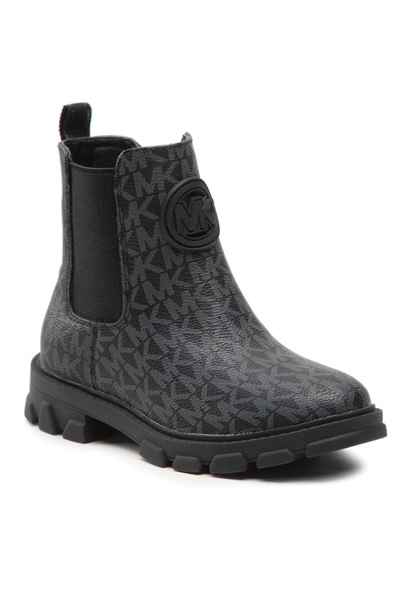 Kozaki MICHAEL KORS KIDS Ridley Chelsea MK100476C Black. Kolor: szary. Materiał: skóra