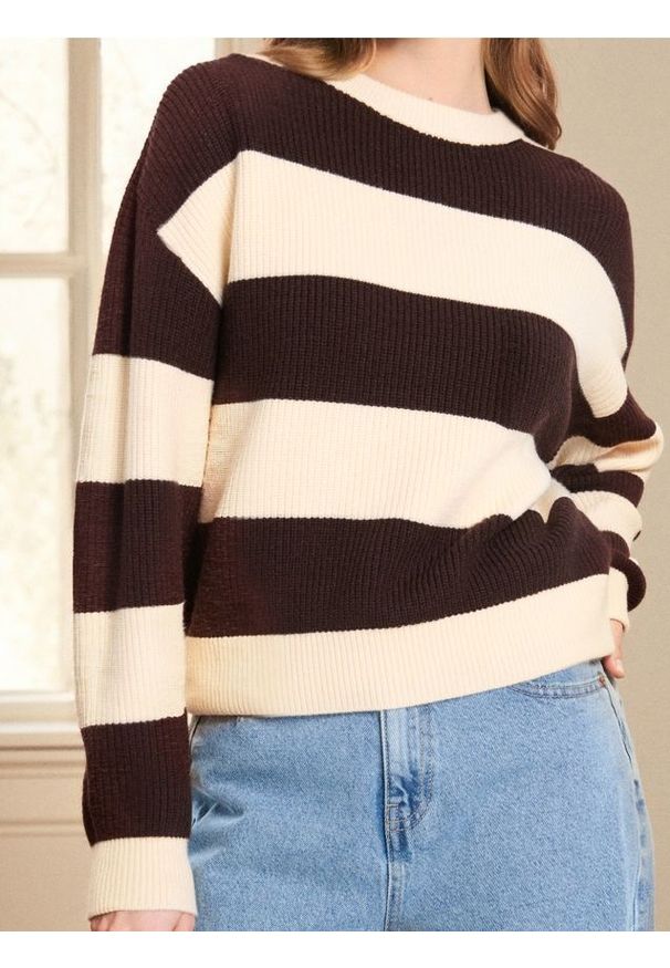 Sinsay - Sweter - khaki. Kolor: brązowy