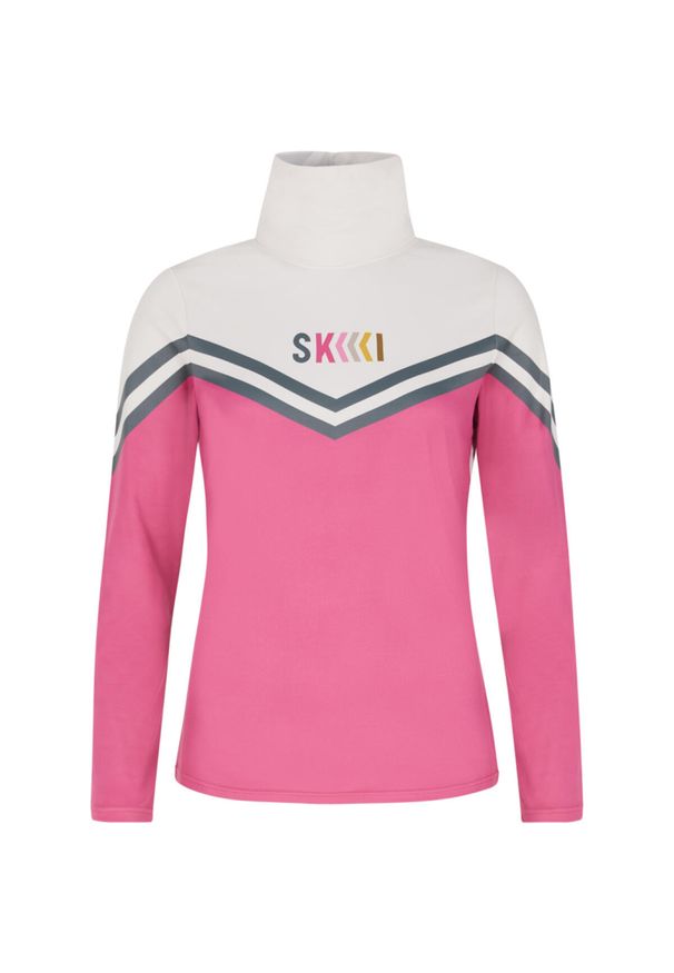 Damski polar 1/4 zip Protest Merci. Kolor: różowy. Materiał: polar. Długość rękawa: długi rękaw. Długość: długie. Sezon: zima. Sport: narciarstwo