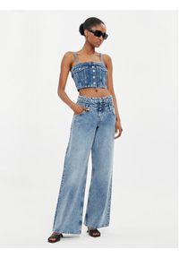 Karl Lagerfeld Jeans Top 241J1600 Niebieski Slim Fit. Kolor: niebieski. Materiał: bawełna #4