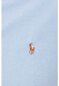 Polo Ralph Lauren koszula bawełniana męska kolor niebieski regular z kołnierzykiem button-down. Typ kołnierza: button down, polo. Kolor: niebieski. Materiał: bawełna. Długość rękawa: krótki rękaw. Długość: krótkie #4