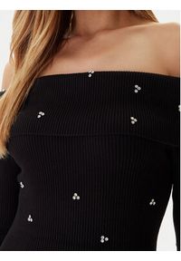 Guess Sukienka dzianinowa W5BK64 Z2YJ2 Czarny Slim Fit. Kolor: czarny. Materiał: syntetyk