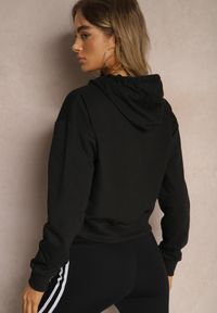 Renee - Czarna Bluza z Kapturem i Bawełną Ozdobiona Ściągaczami Evianae. Okazja: na co dzień, na spacer. Typ kołnierza: kaptur. Kolor: czarny. Materiał: bawełna. Długość rękawa: długi rękaw. Długość: długie. Wzór: aplikacja. Styl: casual #5
