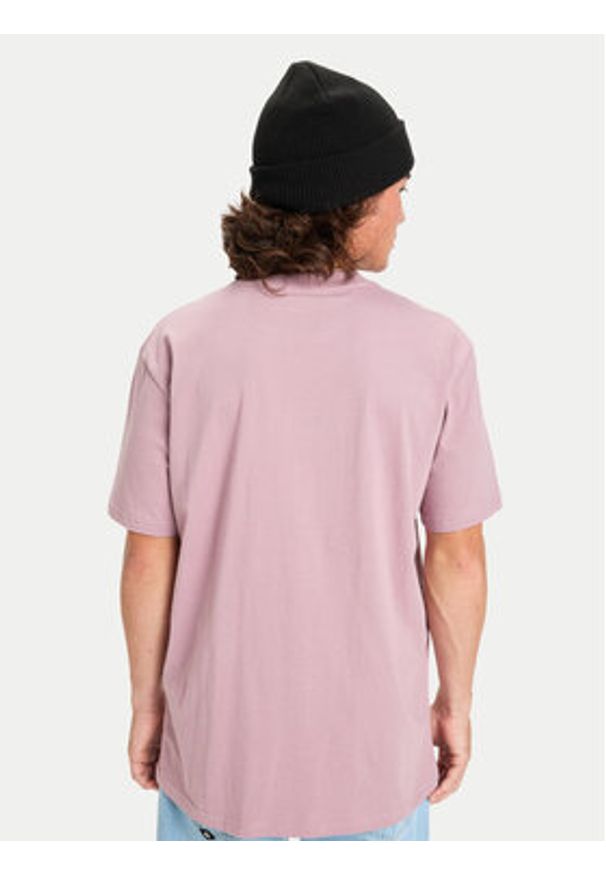 Quiksilver T-Shirt Ev Mini Logo Ss EQYZT08181 Fioletowy Regular Fit. Kolor: fioletowy. Materiał: bawełna