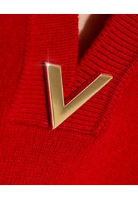 VALENTINO - Kaszmirowy sweter Valentino. Kolor: czerwony. Materiał: kaszmir #5