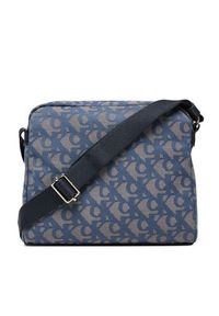 Calvin Klein Saszetka Slouched Monogram Mini Zip Fligh LV04G3175G Błękitny. Kolor: niebieski. Materiał: materiał