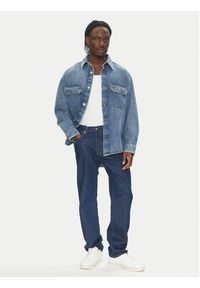 Hugo - HUGO Koszula jeansowa Ebolt 50513853 Granatowy Oversize. Kolor: niebieski. Materiał: bawełna #4