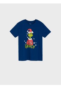Sinsay - Koszulka Grinch - niebieski. Kolor: niebieski. Materiał: bawełna. Wzór: nadruk