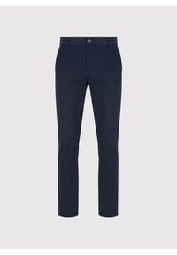 Pako Lorente - PAKO LORENTE – Granatowe gładkie spodnie męskie. Kolor: niebieski. Materiał: elastan, bawełna. Wzór: gładki. Styl: klasyczny #4