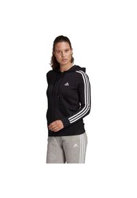 Adidas - Bluza damska adidas Essentials 3-Stripes Hoodie GL0792. Typ kołnierza: kaptur. Materiał: bawełna, wiskoza, materiał, poliester. Sport: fitness