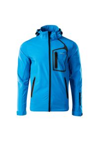 Hi-tec - Kurtka męska Softshell Hi-Tec Nils - błękitna, Rozmiar XXL. Kolor: niebieski. Materiał: softshell #1