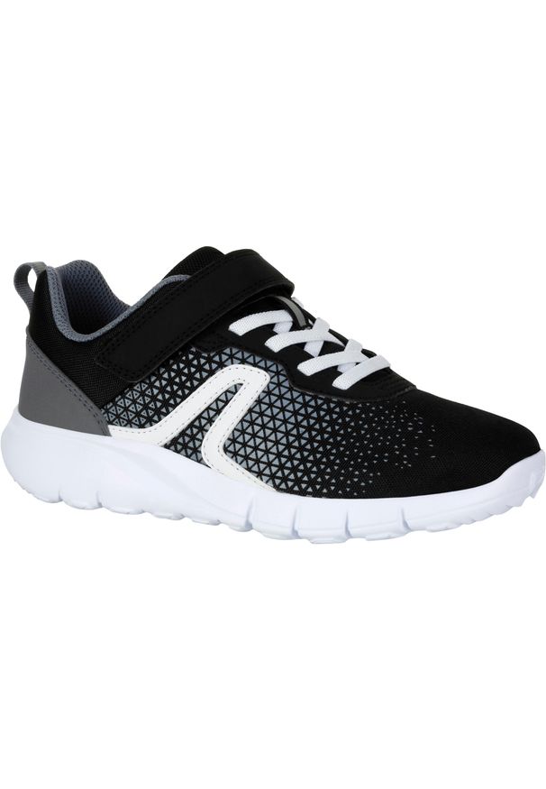Decathlon - Buty do chodzenia dla dzieci Newfeel Soft 140. Okazja: na uczelnię. Zapięcie: rzepy. Kolor: biały, czarny, szary, wielokolorowy. Sport: turystyka piesza