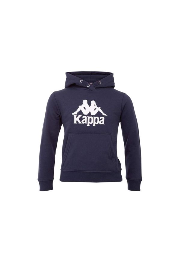 Kappa Taino Kids Hoodie, dla chłopca, Fitness, bluzy, Granatowe. Kolor: niebieski. Materiał: bawełna. Styl: sportowy