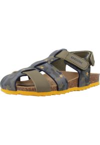 Geox - Sandały GEOX B SANDAL CHALKI BOY Zielony. Kolor: zielony. Materiał: syntetyk, tkanina. Sezon: lato