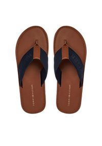 TOMMY HILFIGER - Tommy Hilfiger Japonki Jacquard Logo FM0FM05808 Granatowy. Kolor: niebieski. Materiał: materiał #1