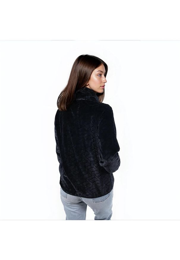 Aulp - Bluza polarowa damska AULP VIRLO Ciepła Rozpinana z kołnierzem. Kolor: czarny. Materiał: polar