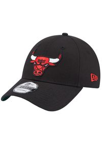 New Era - Czapka z daszkiem męska Team Side Patch 9FORTY Chicago Bulls Cap. Kolor: czarny. Materiał: poliester