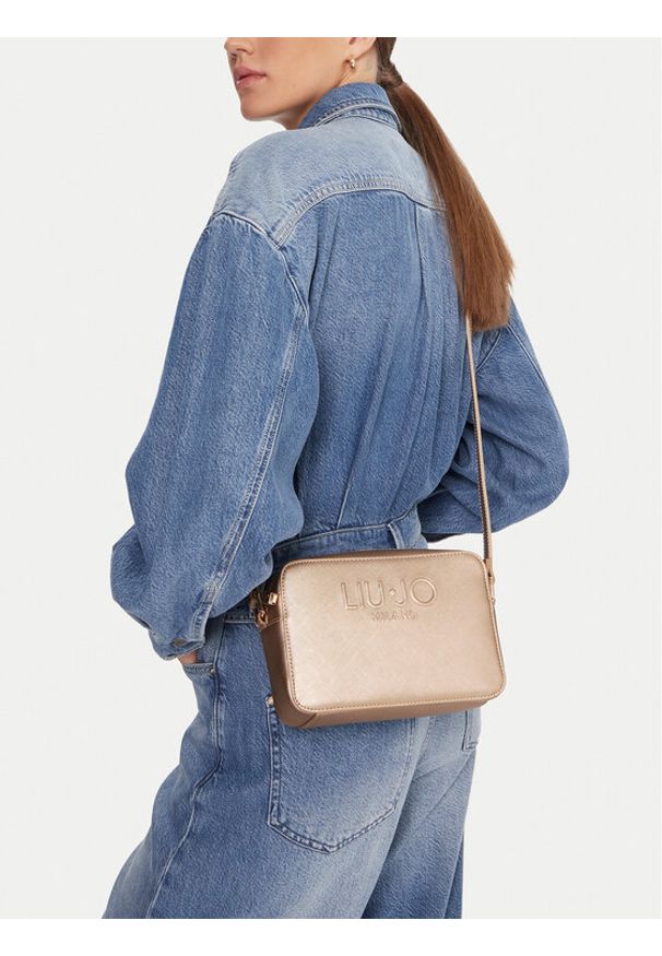 Liu Jo Torebka Halona AF5153 E0087 Złoty. Kolor: złoty. Materiał: skórzane