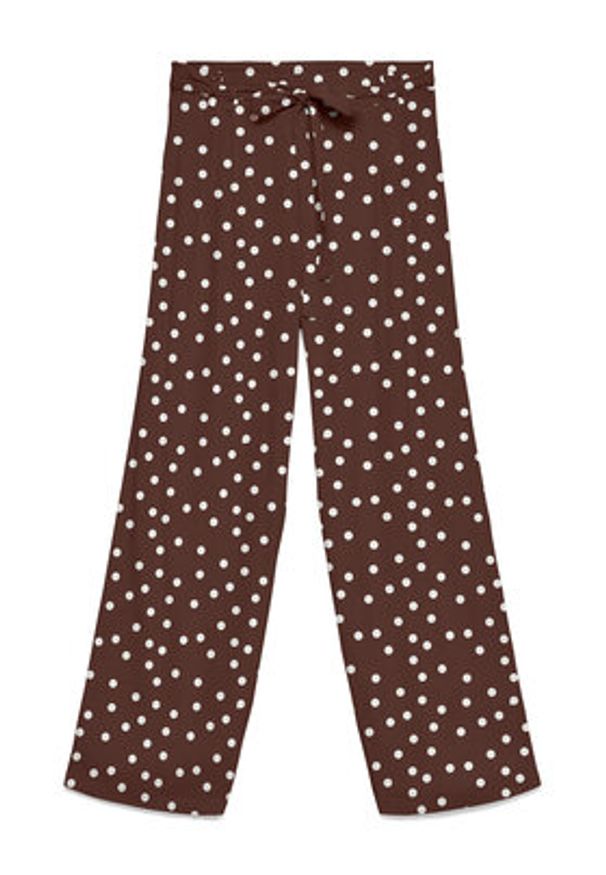Vero Moda Spodnie materiałowe Elisa 10347961 Brązowy Loose Fit. Kolor: brązowy. Materiał: wiskoza