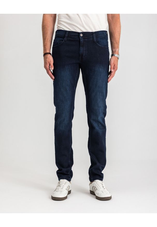 Męskie Spodnie Jeansowe Mustang Style Oregon Tapered Denim Blue 1017122 5000 801